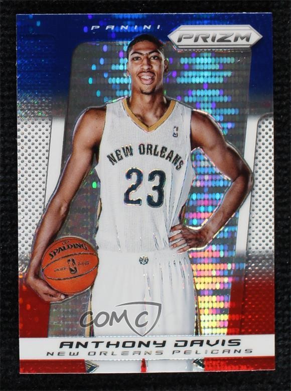 2013-14 Panini Prizm Blue White & Red Pulsar Prizm Anthony Davis #3 00ur