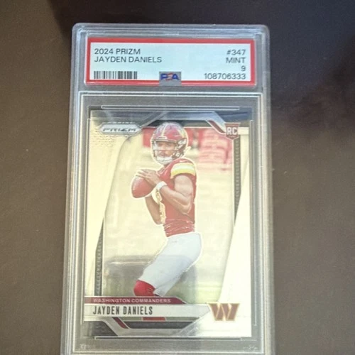 2024 Panini Prizm Jayden Daniels Rookie #347 Commanders PSA 9