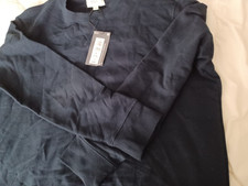 MARKS  SPENCER Mens Sweatshirt Jumper XL Black Cotton DS52