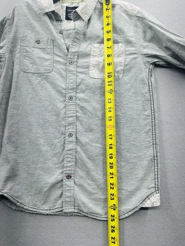 CALVIN KLEIN JEANS Camicia elegante grigia manica lunga con bottoni ragazzo taglia L (14/16) - Foto 11 di 11