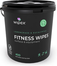 Yoga Mat Cleaner Wipes - Plant-Based Lemongrass, Eucalyptus  Vinegar Wipes for