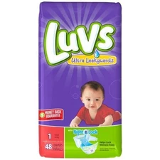 Luvs Stretch with Size 1 Ultra Leakguards Diapers, 48 count per Multicolor 