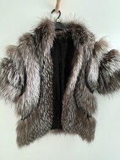 Genuine Handmade Ukrainian Arctic Fox Fur Jacket Ladies Size 36 (s)