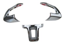 ALU Lenkrad Abdeckung Blenden Clip Chrom SET MFL für VW Golf Plus Caddy 3 III