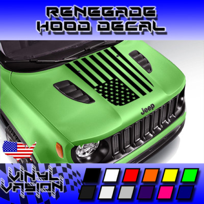 American Flag USA Stripe Vinyl Decal Sticker for Jeep Renegade 2015 - 2024