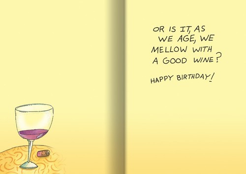 Humor Funny Mellow With Age Card Friend oatmeal studios Him Man Her - Picture 2 of 2