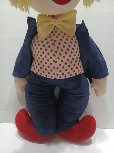 Clown Large Vintage Clown Doll Handmaid Yellow hair Sleeping clown Collectible - Picture 7 of 12