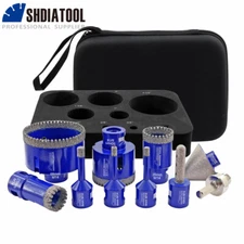 10pcs/set Diamond Drilling Core Bit Tile Hole Saw Cutter Granite Marble Grinder