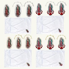 Baby Christening Baptism White Blanket Gold Silver Embroidery Lady of Guadalupe