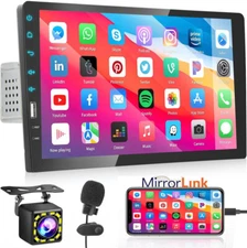 9" Single 1Din Car Stereo Radio Bluetooth FM USB Touch Screen MP5 Player Camera