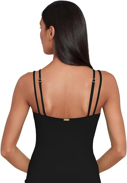 Lauren Ralph Lauren Women's Black Double-Strap Twist-Front