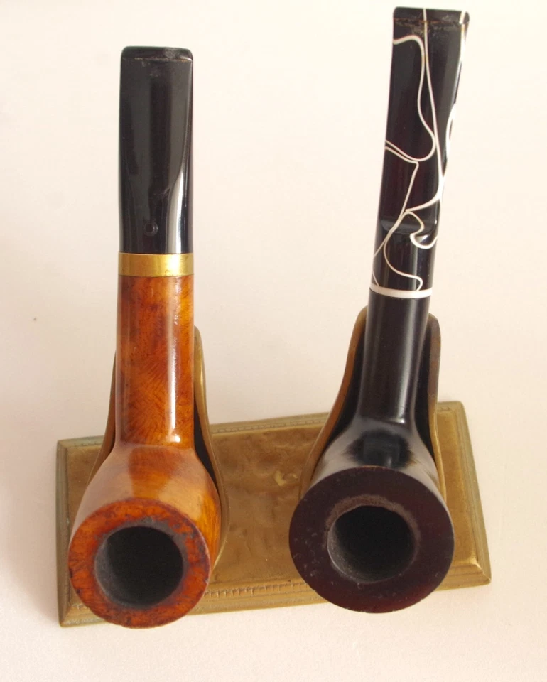 Set of two vintage tobacco pipes WITHOUT BRASS STAND !!! - Image 3 of 4
