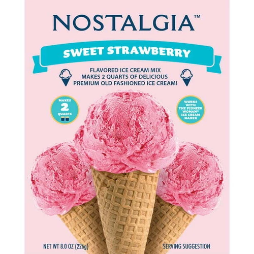 Nostalgia Ice Cream Mix Sweet Strawberry Flavored and Creamy Chocolate