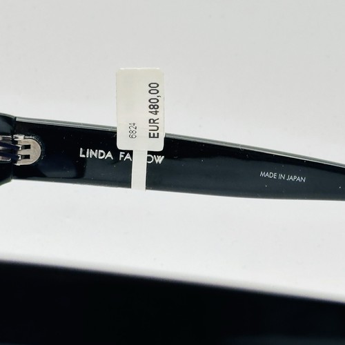 Linda Farrow Sunglasses Women Cateye Black Oversize Mod. LFL 656 13 NEW - Picture 11 of 12
