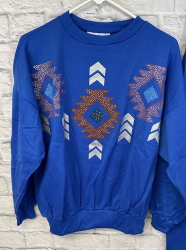 VTG Retro sweatsuit sweatshirt joggers women medium USA made Village Fair y2k - Bild 3 von 11