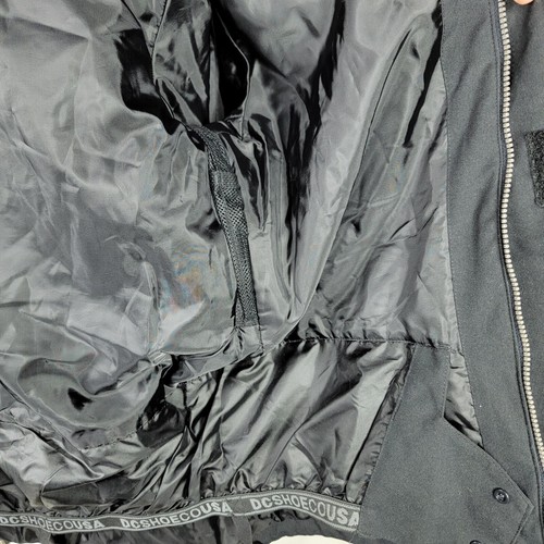 NWOT DC DCLA Hooded Mens Medium Waterproof Black Gray Snowboarding Jacket - Picture 6 of 12