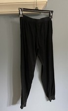 Girls Black Joggers, Size L 10-12, Lightweight Soft Loose Fit