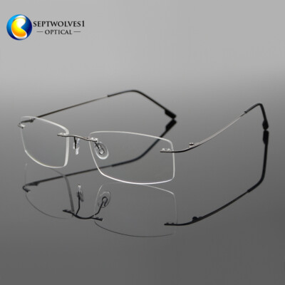 Men's β-Titanium Rimless Reading Glasses UV400 Coating Lens Reader +0.00 ~+5.00