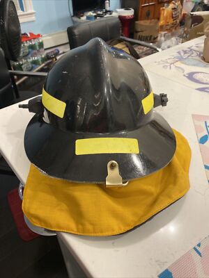 Authentic Paul Conway Lion Apparel Firefighting Black Helmet No Face S 8977-036