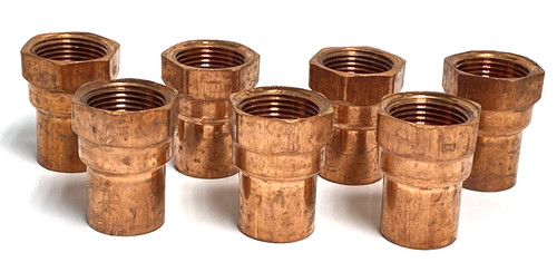 FEMALE SOLDER PRESSURE ADAPTER FITTING OAL OF 1-3/4" ***LOT OF 7