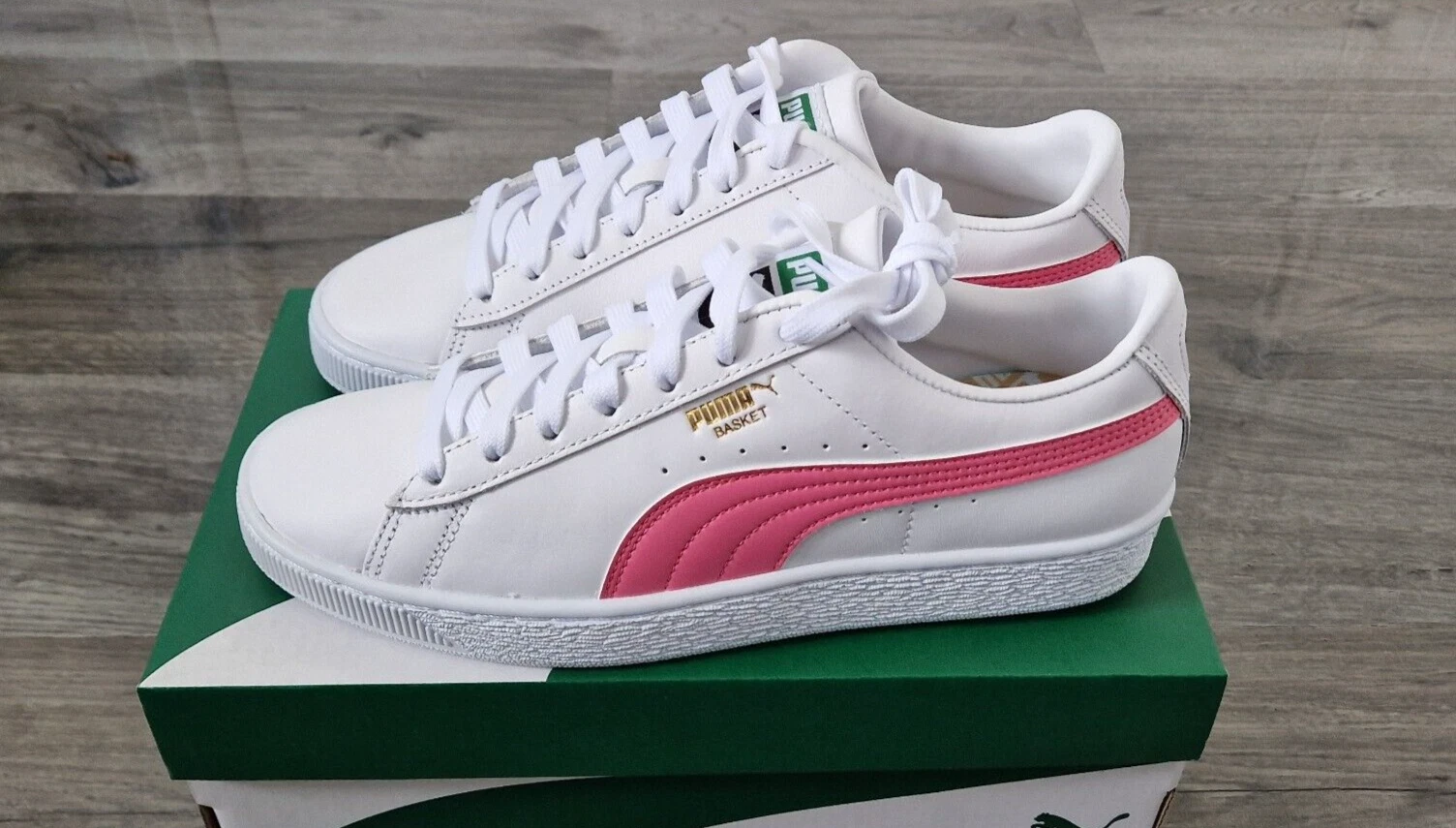 Scarpe da ginnastica con cestino da donna Puma Classic XXI UK 6 5 EU 40 pelle bianca nuove con scatola prezzo nuovo £70