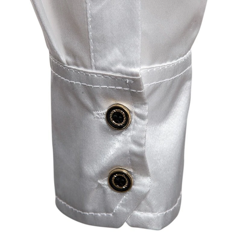 Para Hombres Estilo Occidental Prendas para el torso Manga Larga Lentejuelas Escenario Discoteca Brillo Camisa Nueva D Foto 3 de 4