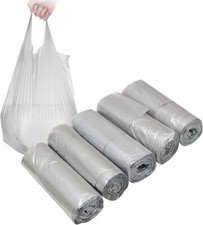 100Counts 4 GALLON Bathroom Trash Bags 5 Rolls/100 Counts Small HANDLES