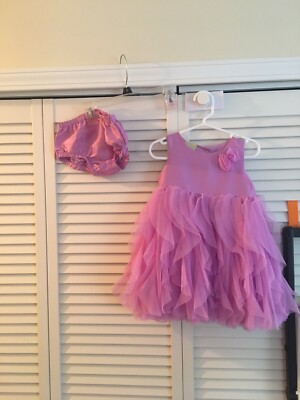 Holiday Editions Purple Holiday tulle dress And Diaper Cover Toddler 18 mos