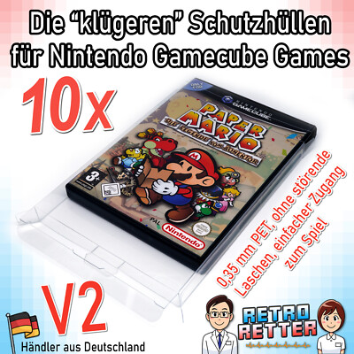 10x Nintendo GameCube #CrystalClear Spiele Schutzhüllen - OVP Game Box 0,3 mm