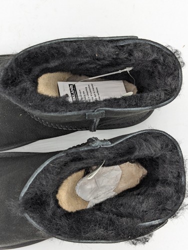 Kirkland Shearling Boot Signature Youth Girls Size 4, Short , Black Slip-on NWT - Picture 9 of 13