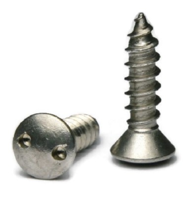 #10 Spanner Snake Eye Tamper Proof Oval Head Sheet Metal Screws - 25 Pack