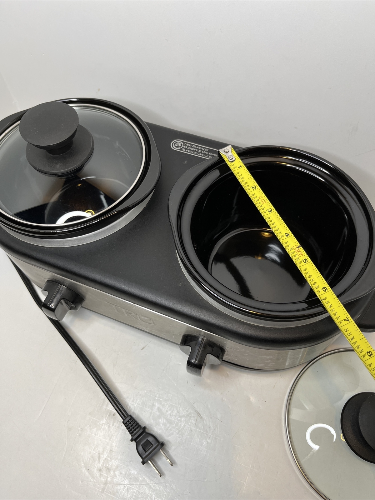 TRU 2 Quart Slow Cooker BS-215 Dual Crock Buffet Cooker with Lids