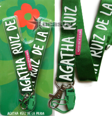 Agatha Ruiz de la Prada Green Logo Key Mobile Necklace