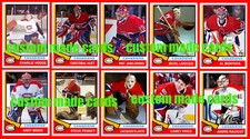 MONTREAL CANADIENS Goalies Hand Made Hockey Art Photo Cards 44 Diff Mint UPDATED