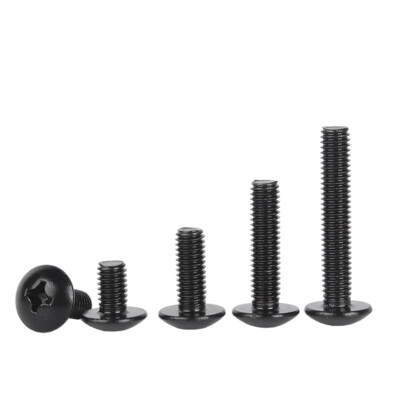 Black 304 Stainless Steel Phillips Cross Truss Head Machine Screw M3 M4 M5 M6