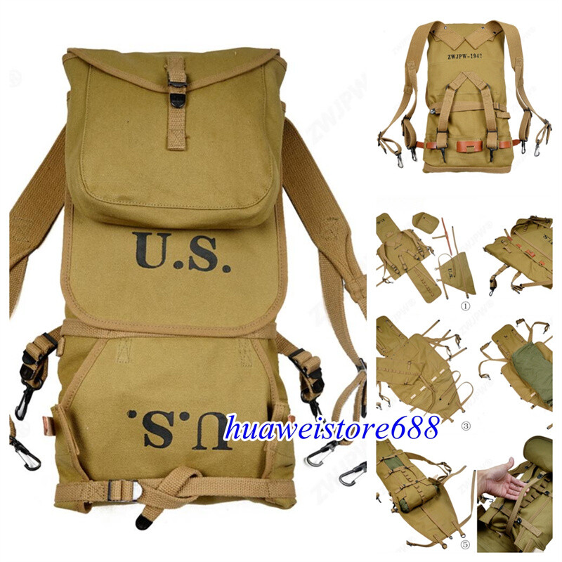 WWII US ARMY M1928 HAVERSACK COMBAT FIELD PACK BACKPACK