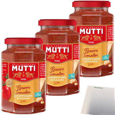Mutti Pasta Sauce mit Parmigiano Reggiano 3er Pack 3x400g Glas usy Block
