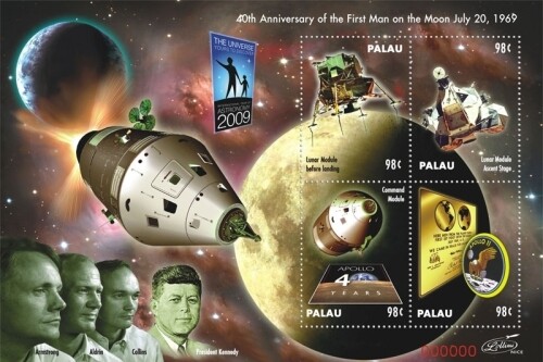 Palau - 2009 - First Man on the Moon 40th Anniversary - Sheet of Four - MNH - Picture 1 of 1