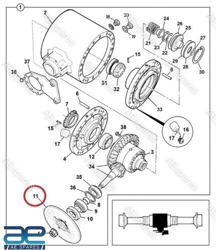Für Jcb Heckbagger Bremsscheiben Park Bremse Teil Nr. 458/20693 Aes - Bild 3 von 8