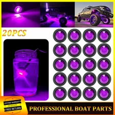  Purple LED Rock Light 20 Pods Lights For JEEP Off Road Truck Car ATV Under Body
