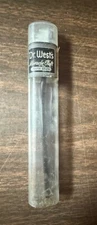 VINTAGE HOPALONG CASSIDY DR. WEST'S TOOTHBRUSH with glass case Unused