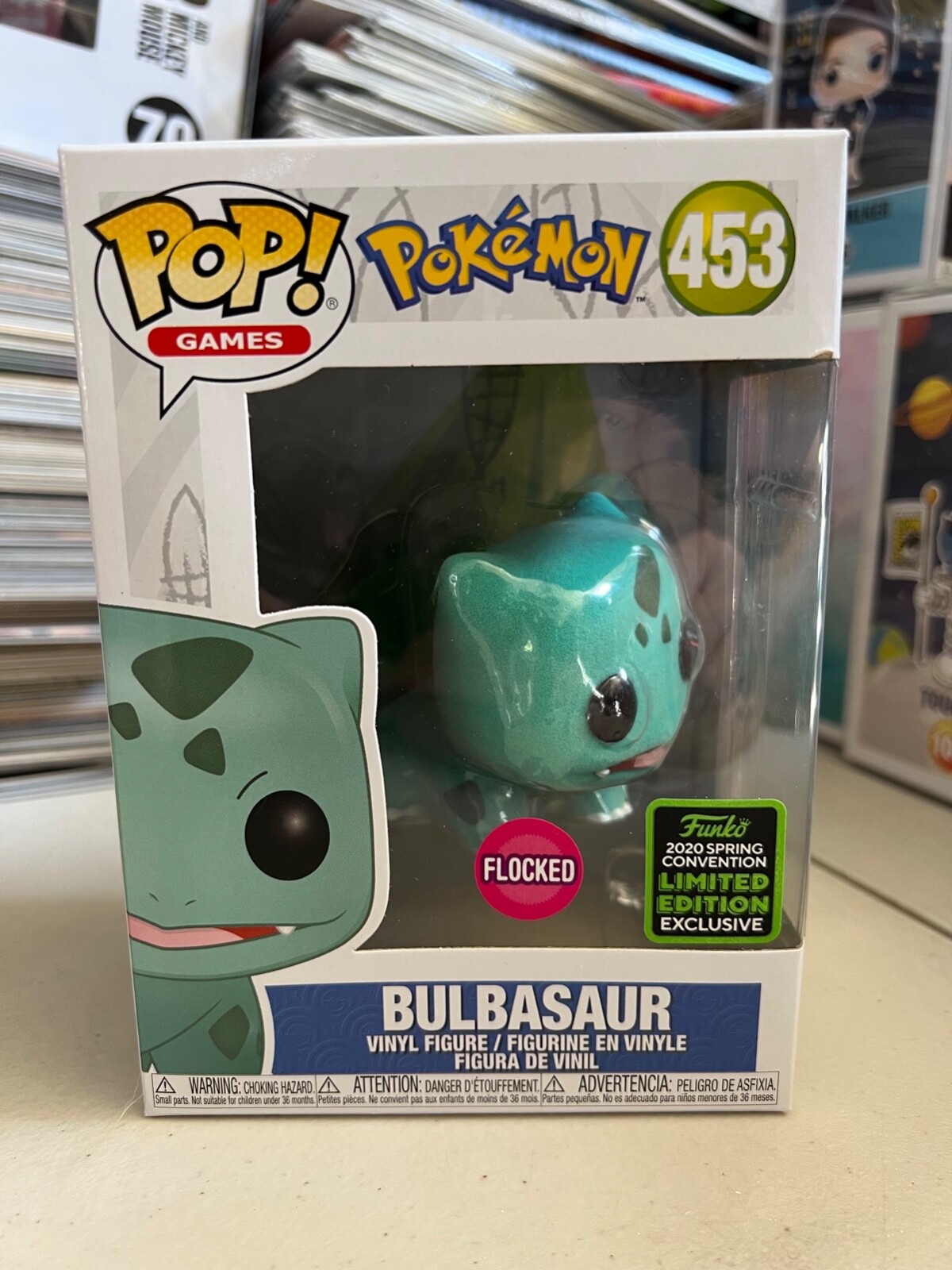 flocked bulbasaur funko pop