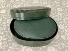 Vintage Paper Mache Boxes Set Of 2 Nesting Stackable Philippines Larger One 12x9