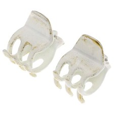 Camila Paris CP2925 French Hair Clip for Women, Small Set of 2 White Gold Gir...