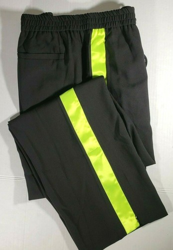 Nuovi pantaloni da donna MICHAEL Michael Kors taglia XL $110 a righe neri/giallo neony - Foto 5 di 5