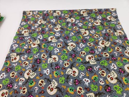 Jorge Gutierrez Fabric Lot Food Truck Skulls Day of the Dead Art Luchadora Beans - Picture 8 of 12