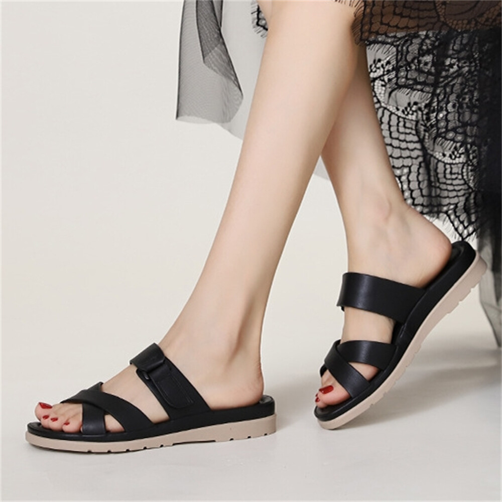 SAOLA Ciabatte donna piatte comode suola spessa cinturino fibbia estate casual scarpe spiaggia