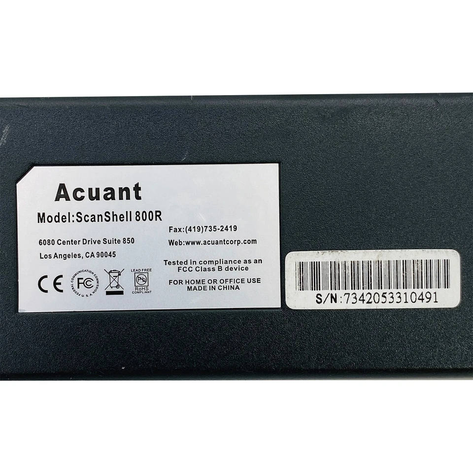 Acuant ScanShell 800R Portable Card & ID Scanner USB 2.0 w/USB Cable GRADE A! - Image 4 of 4
