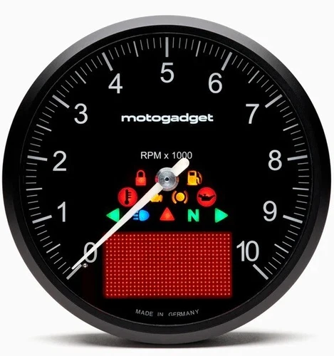 Chronoclassic Motorcycle Digital Instrument 2 10K Black LED (msc) MOTOGADGET