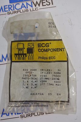 Lot of 3 New Phillips ECG 3048  6 Pin  IC Chip 